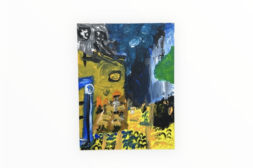 AKASHI 夜のカフェテラス 子どもの絵